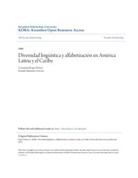 Diversidad lingüística y alfabetización en América Latina y el Caribe