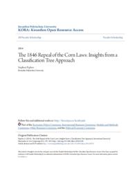 The 1846 Repeal of the Corn Laws: Insights from a Classification Tree Approach